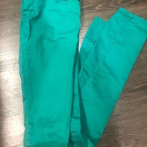 Teal stretchy skinny Jean/Jegging